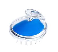 Singular-Point Soft Silicone Shampoo Brush Scalp Massager Shampoo Foamer Scalp Care Brush, Deep Cleans Hair Roots, Cares Scalp, Promotes Head Blood Circulation (Blue)