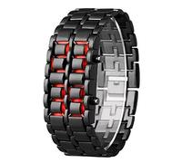 Singular-Point Watches for Men, Men's Watch Luxury LED Digital Watches Iron Samurais Plastic Bracelet Men's Clothing Accessories Casual Watch