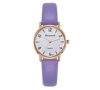 Singular-Point Women Watch Sales-Women's Watch Life Waterproof Quartz Watch Fashion Simple Round Dial Leather Strap Business Temperament Women's Watch Decorations