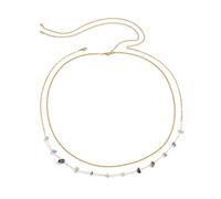 Singular-Point Women's Crystal Waist Chain Multilayer Metal Waist Chain Beach Style Waist Chain Dress Belt Summer Waist Bead Set Belly Button Chain Bikini Jewelry