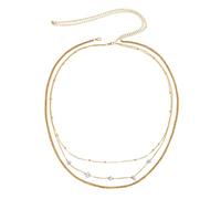Singular-Point Women's Crystal Waist Chain Multilayer Metal Waist Chain Beach Style Waist Chain Dress Belt Summer Waist Bead Set Belly Button Chain Bikini Jewelry