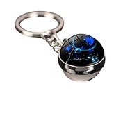 Singular-Point Zodiac Constellation Glow in the Dark Keychain - Personalized Horoscope Gift for Men & Women - Unique Star Sign Accessories for Keys, Bag, Backpack (All 12 Astrology Signs) (Pisces)