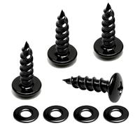SINGWAYS License Plate Screws Compatible with Subaru BRZ/Outback/Crosstrek/Forester/WRX (2016/2018/2020) Models and More, 18-8 (A2) Grade Stainless Steel Black License Plate Screws