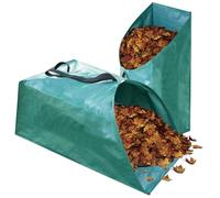 Singwow Dustpan Type Garden Waste Bag 200L x 2 Reusable Leaf Collector Heavy Duty Garden Sack Leaf Bag with Handles (dustpan 200L)