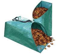 Singwow Dustpan Type Garden Waste Bag 200L x 2 Reusable Leaf Collector Heavy Duty Garden Sack Leaf Bag with Handles (dustpan 200L)