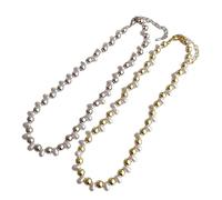 SINIDE Pearl Necklace Dainty Irregular Round Imitation Pearl Choker Necklace Wedding Pearl Necklaces Delicate Jewelry for Women Simple Bridesmaid Jewelry Gifts (2 Pack), Imitation Pearl, No Gemstone