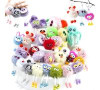 Sinikoro 30 Pcs Cute Kawaii Keychains Plush Keychain Goodie Bags Gifts Pinata Toys Classroom Prizes Carnival Party Favors