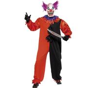Sinister Bobo The Clown Scary Costume Adult Medium