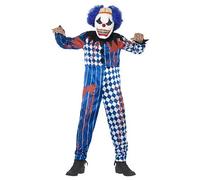 Sinister Clown Deluxe Fancy Dress Costume Kids Unisex Medium - Age 7-9