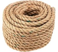 SINJEUN 14MM Thick Jute Rope, 20M Natural Multiple Strands Twisted Manila Rope, Jute Cord Hemp Rope Sisal Rope for Crafts, Gardening, DIY Scratch Post Rope, Home Decor