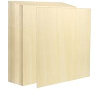 SINJEUN 15 Pieces Basswood Sheets, 30 x 30 x 0.3 cm Blank Plywood Sheet Unfinished Basswood Sheets, Wooden Boards for Craft, Architectural Model, School Project