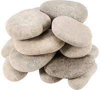 SINJEUN 16 PCS 3 - 4 Inch Painting Rocks, Craft Stones for Rock Painting, Bulk River Rocks for Painting Crafts, Decoration, Smooth Painting Kindness Rocks Mandala Painting Favors