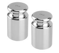 SINJEUN 2 Pack 1 Kg Calibration Weight, 1000 Kilogram Precision Steel Calibration Weight with Storage Case, Chrome Finish Calibration Weight for Digital Scale