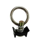 SINJEUN 24 PCS Single Stud Fitting, L Track Tie Down O Ring, L Track Accessories Stainless Steel Round Ring Aluminum Keeper Cargo Control for Airline Track Logistic Installation
