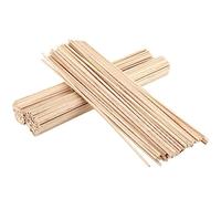 SINJEUN 300 Pieces Square Wood Sticks, Wood Square Dowel Rods Balsa Wooden Sticks for Carving, Model Making and DIY Craft(305 x 3 x 3 mm)