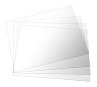 SINJEUN 4 Pack A3 Clear Acrylic Sheet Plastic Sheet, 2mm Thick for Advertising, Displaying and Craft Making