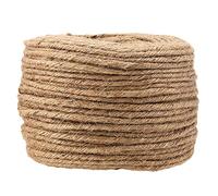 SINJEUN 6mm Thick Jute Twine String, 196 ft/60m Natural Multiple Strands Twisted Manila Rope for Crafts, Gardening, DIY Scratch Post, Home Decor
