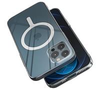 Sinjimoru 1mm Ultra Thin iPhone 12/12 Pro Phone Cover for MagSafe Case, Non Yellowing Transparent Magnetic Slim Fit Cell Phone Case Crystal Clear for iPhone 12/12 Pro. M-AiroFit Basic