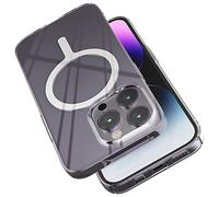 Sinjimoru 1mm Ultra Thin iPhone 14 Pro Phone Cover for MagSafe Case, Non Yellowing Transparent Magnetic Slim Fit Cell Phone Case Crystal Clear for iPhone 14 Pro. M-AiroFit Basic