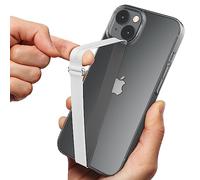 Sinjimoru C-shaped Clip Finger Phone Grip, Silicone Mobile Phone Strap for Phone Case with Clip as Phone Loop Holder for iPhone Case & Samsung Phone. Sinji Loop Clip White 200