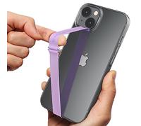 Sinjimoru C-Shaped Clip Finger Phone Grip, Silicone Strap, Lavender 210