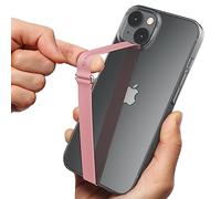 Sinjimoru C-Shaped Clip Finger Phone Grip, Silicone Strap, Pink 230