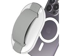 Sinjimoru for MagSafe Grip, Magnetic Phone Grip for MagSafe Stand, Strong Magnetic Phone Holder for iPhone 16 15 14 13 12. M-SGrip Light Grey