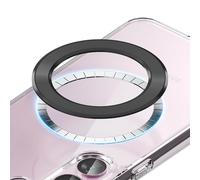 Sinjimoru for MagSafe Sticker, Magnetic Ring for Phone Case, Adaptor for MagSafe, 1000g Magnet Strength, Wireless Charging, M-Ring Plate Black