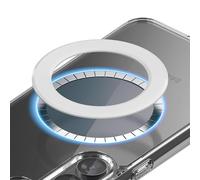 Sinjimoru for MagSafe Sticker, Magnetic Ring for Phone Case, Adaptor for MagSafe, 1000g Magnet Strength, Wireless Charging, M-Ring Plate White