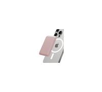 Sinjimoru Magnetic Wallet for Mobile Phone, Premium Vegan Leather Phone Wallet for MagSafe 3 Card Holder Compatible with iPhone 17 Pro Max Air 16 15 14 13 Series M-Viica, Pink sand, 9.5 x 6.5 x 0.8 cm