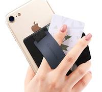 Sinjimoru - Phone Grip Holder with Tab, Adhesive ID/IC Card Wallet, Useful Leather Phone Holder for Phone. Sinji Pouch B-Grip, Blue