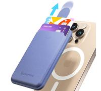 Sinjimoru Pull Tab Magnetic Wallet for MagSafe, Vegan Leather, Lavender