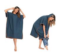 SINJYUN Changing Robe Towel Poncho with Hood,Surf Poncho Hooded Towel Poncho,Changing Towel Robe Microfibre