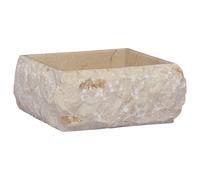 vidaXL Cream Marble Sink 30x30x13 cm - Modern Charm for Your Bathroom, Fully Handmade and Sturdy, Perfect fit for Various Interior Styles, Easy to Clean, Compact Size.