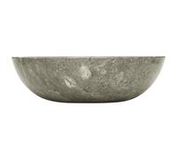 Sink 40x12cm Marble Bathroom Natural Stone Bowl Basin Unit Black/Cream vidaXL