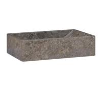 Sink 45x30x12cm Marble Bathroom Natural Stone Bowl Basin Black/Cream vidaXL