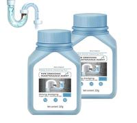 Sink and Drain Cleaner, 320g Pipeline Dredging Powder, Pipe Dredging Agent, Kitchen Sink Unblocker, Removes Hair, Grease and Soap Scum, Quick Cleaning Toilet Tool for Kitchen Bathroom Toilet (2PC)