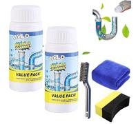 Sink and Drain Cleaner, Wild S-ink and D-rain Cleaner, Powerful S-ink Foaming Sink and Dr-ain Clean-er, Drain Foam Clean-er, Bathroom D-rain Unblocker, for Kitchen Bathroom Toilet Shower (2 Pcs-220g)