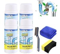Sink and Drain Cleaner, Wild Sink and Drain Cleaner, Drain Unblocker, Pipeline Dredging Agent, Pipe Dredge Deodorant, Drain Unblocker Liquid Heavy Duty for Bathroom (4 Pcs)