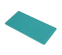 Sink Area Drain Mat Built from Soft Silicone Material with Slope Design to Support Fast Drying and Protection (green)