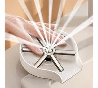 Sink Automatic Flushing Device,Cup Washer for Sink, 360°Rotary Stainless Steel Glass Rinser with 9-Hole Water Outlet, Bottle Washer for Bar Restaurant, Kitchen Sink Accessories