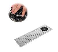 Sink Automatic Flushing Device,Flush Mount Drip Tray, Pitcher Rinser Cup Washer and Drain, Stainless Steel Bar Sink with Glass Rinser for Hotel Coffee Shop Restaurant(Silver,53x16cm/20.8x6.3in)