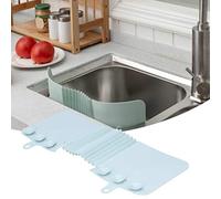 Sink Backsplash Guard, Sink Splash Guard, 16.7x6.7x0.4in Anti Baffle Board Kitchen Accessory Splash Guard Sink Sink Water Splash Guard for Woman for Kitchen(Light Blue)
