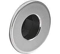 Sink Basin Trim Overflow Cover Brass Insert in Hole Round Caps for Bathroom or Kitchen Sink Brushed Nickel by Bathfinesse