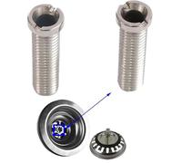 Sink Basket Screw, Pack of 2 M12 x 35 mm Kitchen Sink Basket Strainer Screw, Hollow Screw Sink, Strainer Screw for Strainer Plug, Kitchen Sink Screw