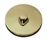 Sink Bath Basin Shower Plug Stopper Brass 45mm 1.3/4 inch with 450mm 18-inch Polished Brass Ball Chain and S-Hook