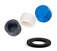 Sink Blanking Cap,Water Pipe Plumbing Fittings Sink Tap Waste Drain Kitchen End Female Thread Hose Washers Plastic Nut Fits Ends,for Washing Machine Outdoor Pipes Valve Tube Stop Bung Caps Blue 63mm