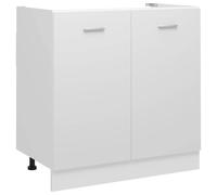 Sink Bottom Cabinet Lyon White 80x46x81.5 cm Engineered Wood