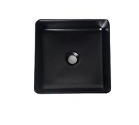 Sink Bowl Bathroom Vessel Sink Small Space Matte Square Black Art Ceramic Wash Basin