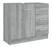 Sink Cabinet Bathroom Storage Cupboard Vanity Unit Engineered Wood vidaXL